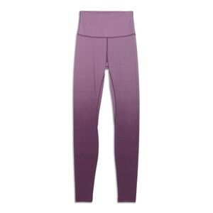 Lululemon Wunder Under Hi Rise Purple Ombre Dark Magenta Legging Womens 6